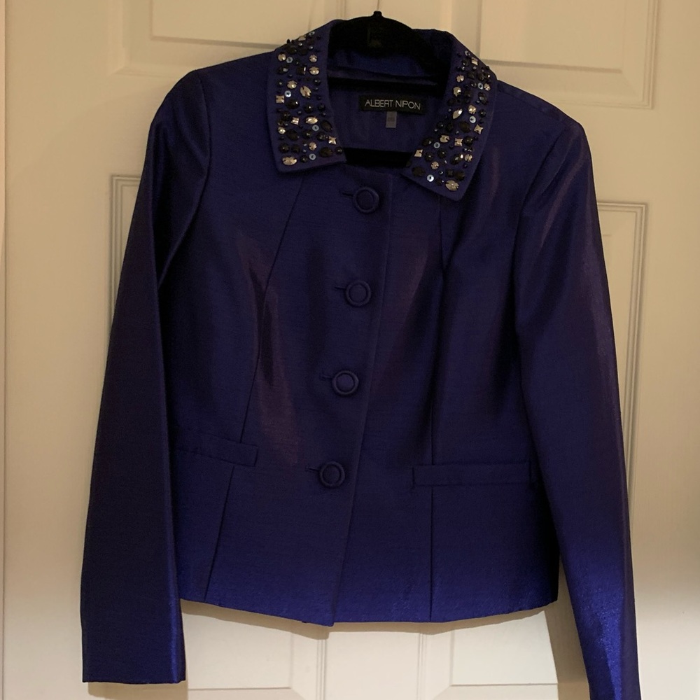 NWT Dressy Studded Violet JACKET - Wear with a Gown or Jeans and Sparkle!